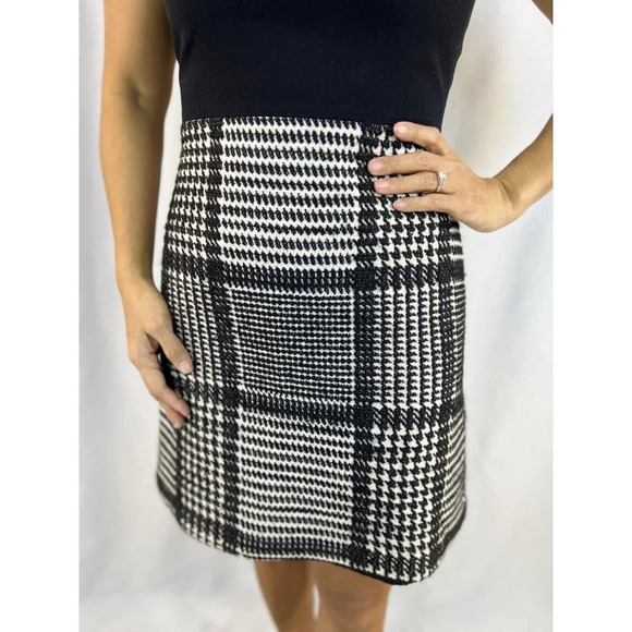 Theory Black White Tweed Wool Blend Sheath Dress $495 - Picture 4 of 14